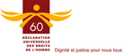 logo 6oème anniversaire de la DUDH déclaration universselle des droits de l'homme